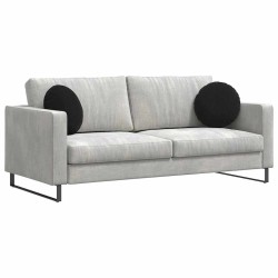 Coussins de siège 2 pcs Noir Ø 40 x 13 cm Velours 519810519810