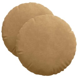 Coussins de siège 2 pcs Marron Ø 40 x 13 cm Velours 519811519811