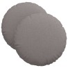 Coussins de siège 2 pcs Taupe Ø40 x 13 cm tissu 519813519813