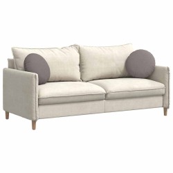 Coussins de siège 2 pcs Taupe Ø40 x 13 cm tissu 519813519813