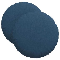 Coussins de siège 2 pcs Bleu Ø40 x 13 cm tissu 519815519815