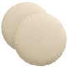 Coussins de siège 2 pcs Crème Ø40 x 13 cm tissu 519816519816