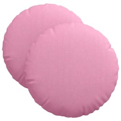 Coussins de siège 2 pcs Rose Ø40 x 13 cm tissu 519817519817