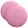 Coussins de siège 2 pcs Rose Ø40 x 13 cm tissu 519817519817