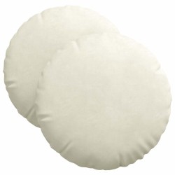 Coussins de siège 2 pcs Crème Ø 40 x 13 cm Velours 519818519818