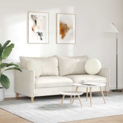 Coussins de siège 2 pcs Crème Ø 40 x 13 cm Velours 519818519818