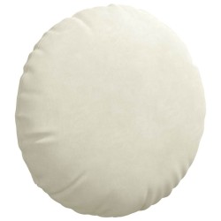 Coussins de siège 2 pcs Crème Ø 40 x 13 cm Velours 519818519818