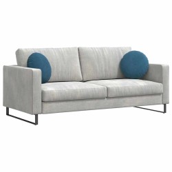 Coussins de siège 2 pcs Bleu Ø 40 x 13 cm Velours 519819519819