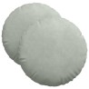 Coussins de siège 2 pcs Gris clair Ø 40 x 13 cm Velours 519820519820