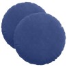 Coussins de siège 2 pcs Bleu police Ø 40 x 13 cm Velours 519821519821