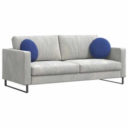 Coussins de siège 2 pcs Bleu police Ø 40 x 13 cm Velours 519821519821