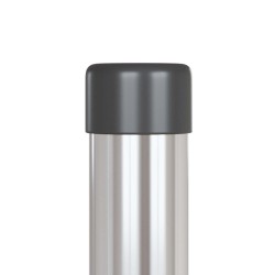 Poteau de clôture. 2 pcs Argenté 50 cm Acier peint par poudre 519827519827