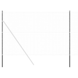 Poteau de clôture. 2 pcs Gris Acier peint par poudre 519835519835