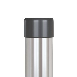 Poteau de clôture. 12 pcs Argenté 50 cm Acier peint par poudre 519869519869