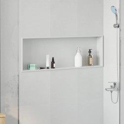 Niche de Douche Blanc 90 x 30 x 9,5 cm Acier inoxydable 519875519875