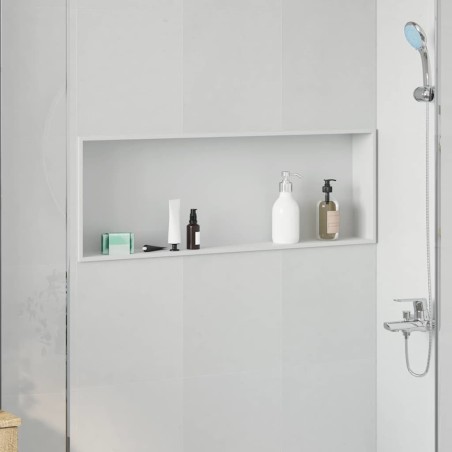 Niche de Douche Blanc 90 x 30 x 9,5 cm Acier inoxydable 519875519875
