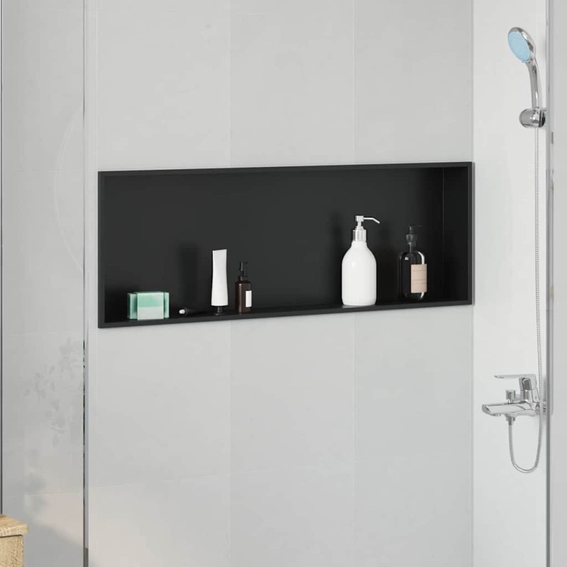 Niche de Douche Noir 90 x 30 x 9,5 cm Acier inoxydable 519876519876