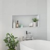 Niche de Douche Blanc 75 x 30 x 9,5 cm Acier inoxydable 519878519878