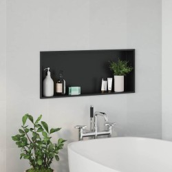 Niche de Douche Noir 75 x 30 x 9,5 cm Acier inoxydable 519879519879