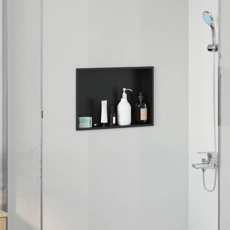 Niche de Douche Noir 45 x 30 x 9,5 cm Acier inoxydable 519893519893