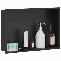 Niche de Douche Noir 45 x 30 x 9,5 cm Acier inoxydable 519893519893