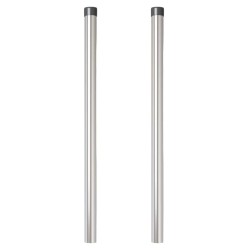 Poteau de clôture. 2 pcs Argenté 90 cm Acier peint par poudre 519898519898