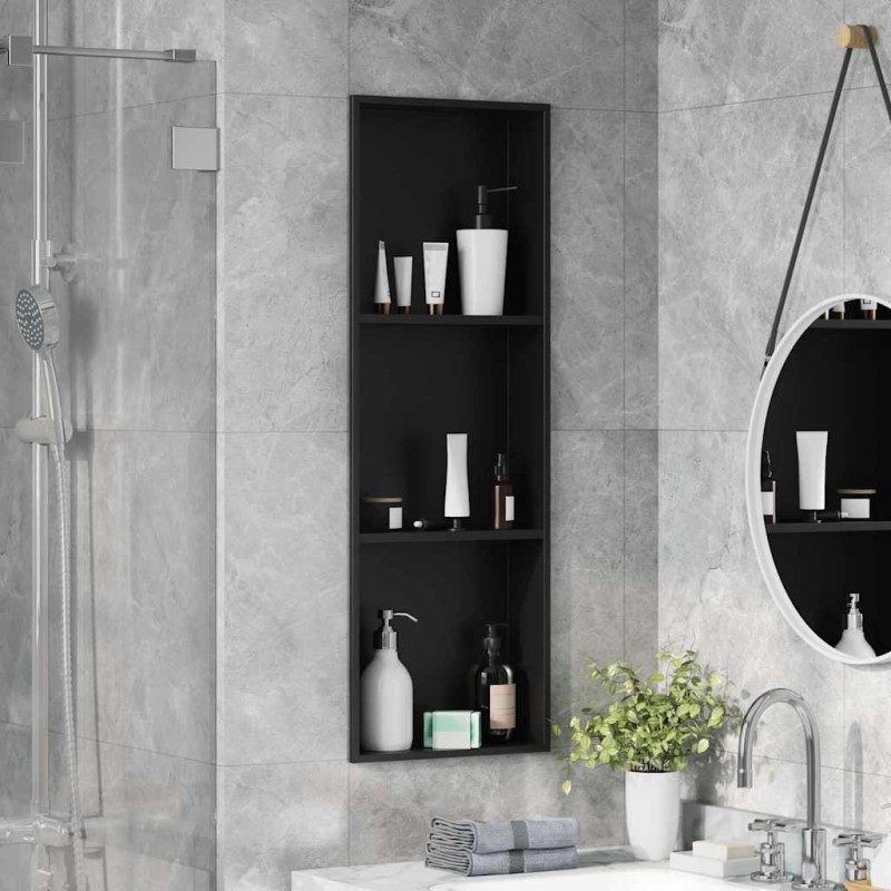Niche de Douche Noir 92 x 32 x 10 cm Acier inoxydable 519905519905