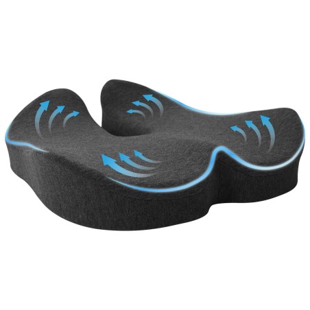 Coussin d’assise Couleur unie Gris foncé 50 x 43 x 10 cm 519913519913