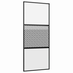 Porte en verre Fretwork Noir 90 x 2 x 205 cm Aluminium 519919519919