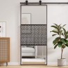 Porte en verre Fretwork Noir 90 x 2 x 205 cm Aluminium 519919519919
