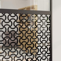 Porte en verre Fretwork Noir 90 x 2 x 205 cm Aluminium 519919519919