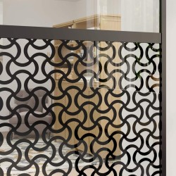 Porte en verre Fretwork Noir 102,5 x 2 x 205 cm Aluminium 519921519921