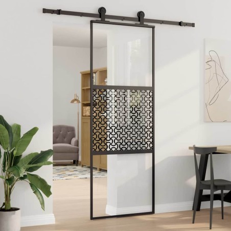 Porte en verre Fretwork Noir 76 x 2 x 205 cm Aluminium 519922519922