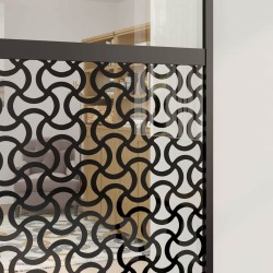 Porte en verre Fretwork Noir 76 x 2 x 205 cm Aluminium 519922519922