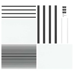 Porte en verre Rayé Noir 102,5 x 3,5 x 201,5 cm Aluminium 519924519924