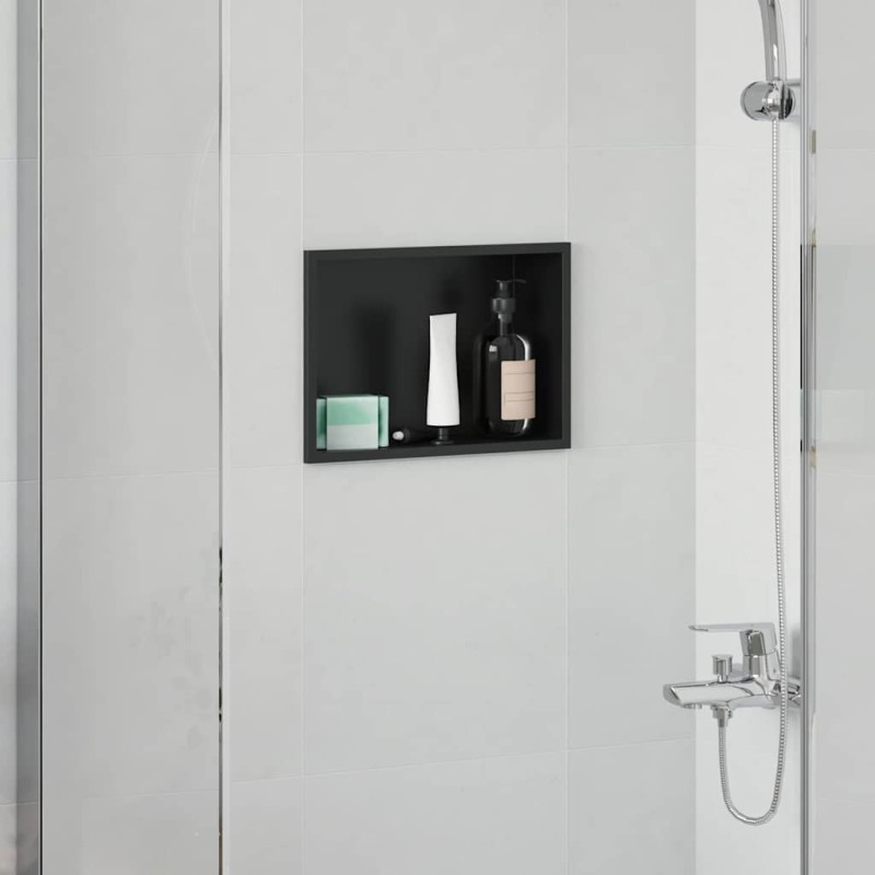 Niche de Douche Noir 30 x 20 x 9,5 cm Acier inoxydable 519928519928