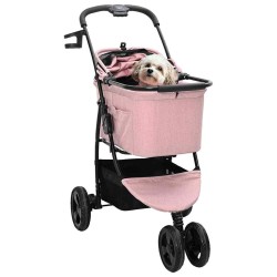 Poussette Pliante pour Animaux Rose 78 x 54 x 101 cm Polyester 519937519937
