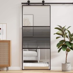 Porte en verre Rayé Noir 90 x 2 x 205 cm Aluminium 519938519938