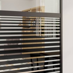 Porte en verre Rayé Noir 90 x 2 x 205 cm Aluminium 519938519938