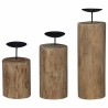 Bougeoir 3 pcs Naturel Teck massif 519939519939