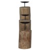 Bougeoir 3 pcs Naturel Teck massif 519939519939