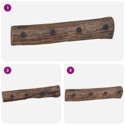 Cintre Marron 50 x 8 x 12 cm Bois Recyclé Solide 519942519942