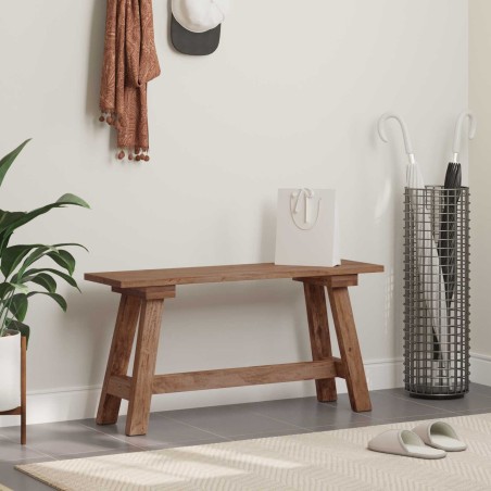 banc Naturel 92 x 23,5 x 45,5 cm Bois massif d'acajou 519949519949