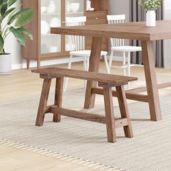 banc Naturel 92 x 23,5 x 45,5 cm Bois massif d'acajou 519949519949