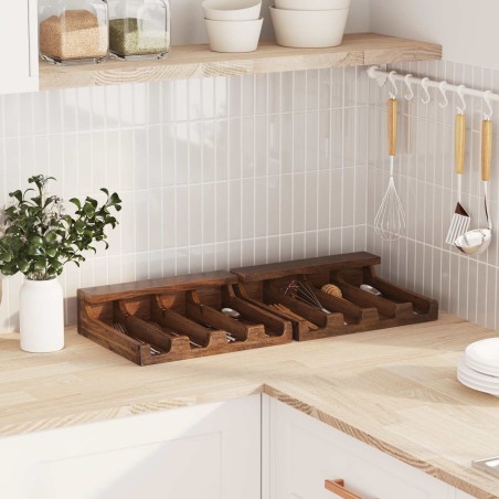 Étui Marron 36 x 30 x 10 cm Bois de Mahogany Massif 519953519953