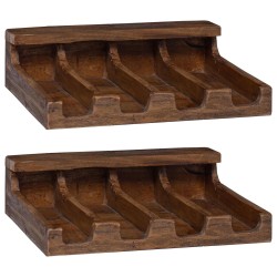 Étui Marron 36 x 30 x 10 cm Bois de Mahogany Massif 519953519953