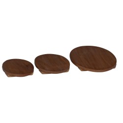 Tabouret à Plantes 3 pcs Marron Bois d'Acajou 519957519957