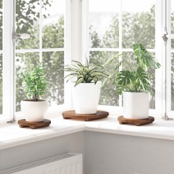 Tabouret à Plantes 3 pcs Marron Bois d'Acajou 519957519957