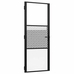 Porte en verre Fretwork Noir 83 x 3,5 x 201,5 cm Aluminium 519964519964