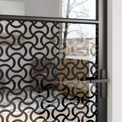 Porte en verre Fretwork Noir 83 x 3,5 x 201,5 cm Aluminium 519964519964